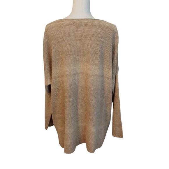 J. Jill Tan Pullover Sweater Size XL Neutral Minimalist Classic Casual Preppy - Picture 2 of 11